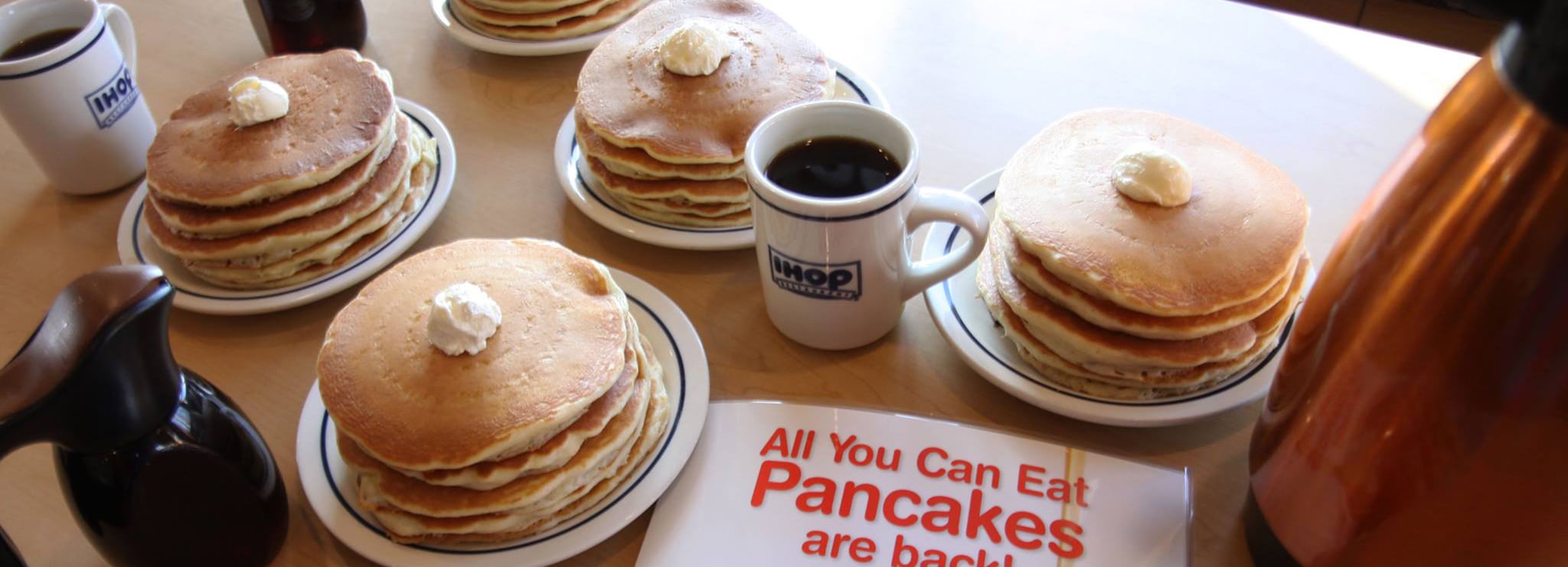 IHOP pancakes and coffee